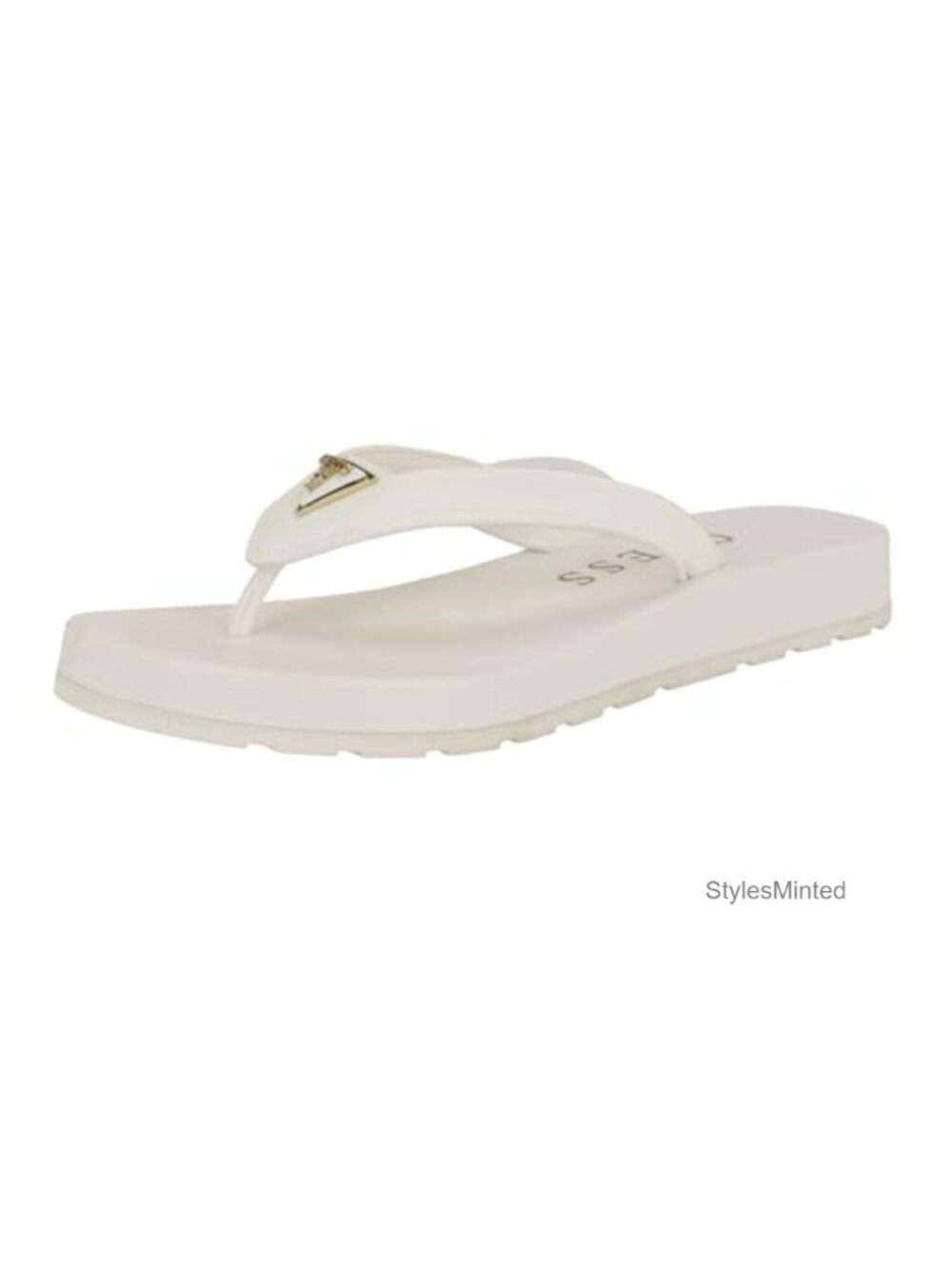 Padded Eva Thong Flip Flops Faux Leather Slip On Flat Sandals